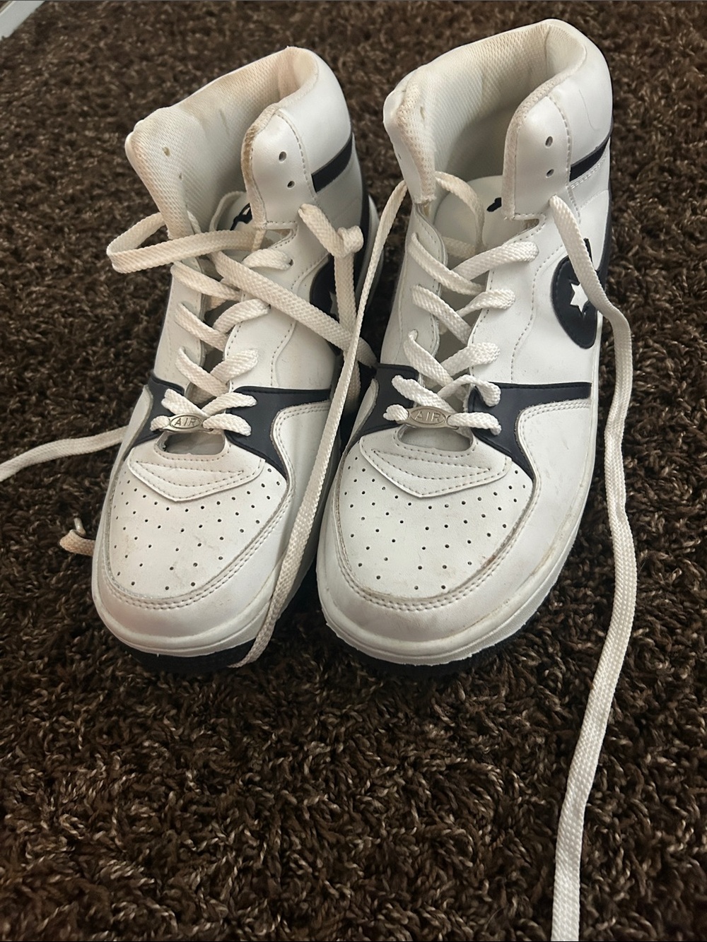 White High-Top Men's Athletic Sneakers